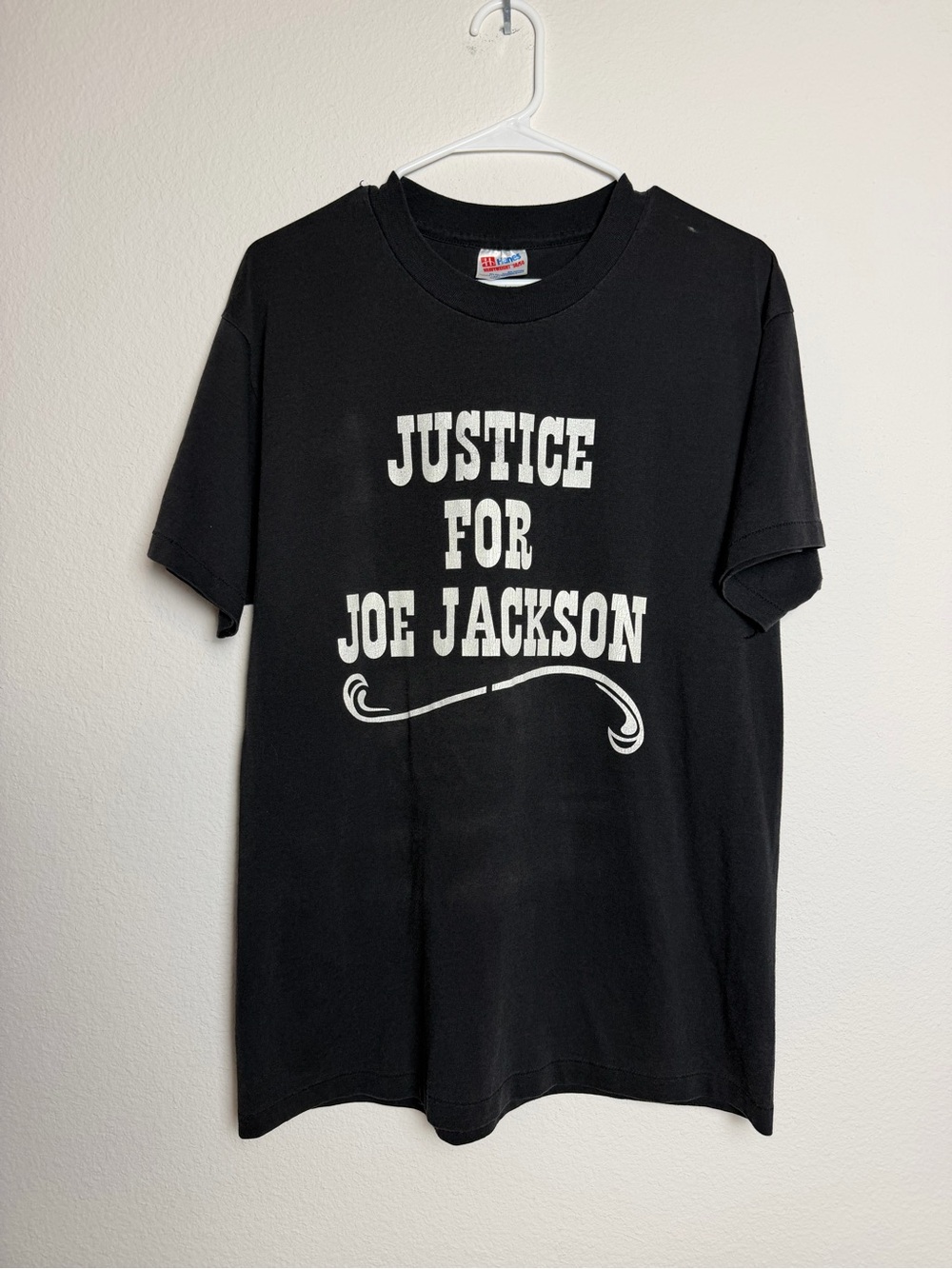 Justice For Joe Jackson Graphic Tee - Black 90s large vintage